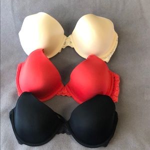 3pk Maidenform T shirt bras